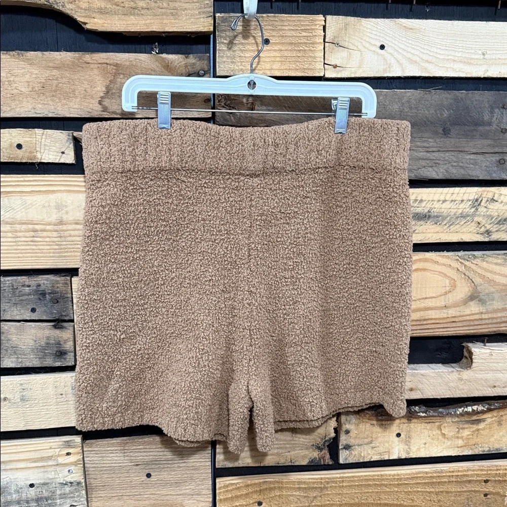 Skims Cozy Knit Boucle Shorts in Camel Size 2X/3X - Picture 5 of 7